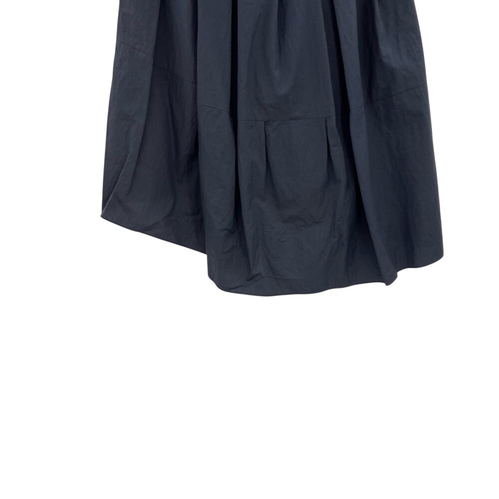Brunello Cucinelli Pleated Asymmetric Skirt Cotton Navy Blue Size US 8 - Picture 9 of 14